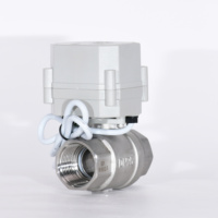 Vanne de proportionnement électrique IP67 DN25 4-20mA, vanne à bille de régulation en acier inoxydable 304SS