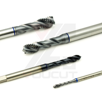 Tap Spiral Flute HSSE Standar DIN M3*0.35-M10*1.25 dengan Lapisan TiCN, Alat Pembuat Ulir Pitch Halus untuk Lubang Buta Baja Tahan Karat