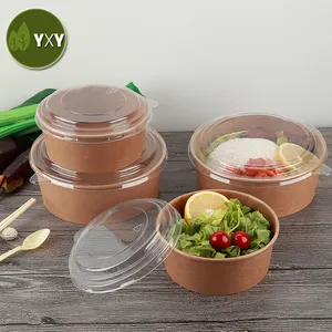 Disposable Kraft Paper Food Packaging | Take Away Use Paper Bowl
