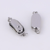 Acier inoxydable Plaqué Double Anneau Bijoux Trouver Or Argent Bracelet Charmes Connecteur Simple Géométrique Collier Accessoire