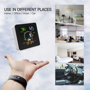 공장 직판 가정용 다기능 실외 공기질 측정기 PM2.5, 온도 습도 블랙 실시간 공기 감지기 - Product Image 2