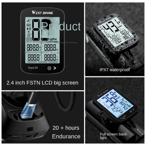 Không thấm nước không dây GPS tốc độ mét đường đo đường cho xe đạp leo núi cưỡi mã mét xe đạp máy tính - Product Image 3