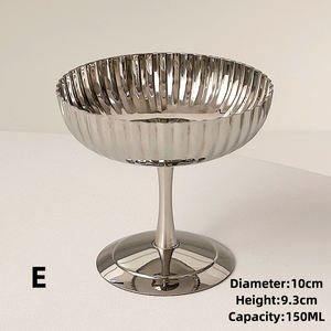 ステンレスアイスクリームデザートカップフットボウルサービングフルーツサラダヨーグルトプリンスナックキャンディームースパーティーフェスティバル使用 - Product Image 3