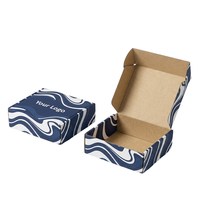 Cajas de Papel Ecológicas para el Cuidado de la Piel, Caja de Cartón Corrugado Azul para Envíos de Cosméticos