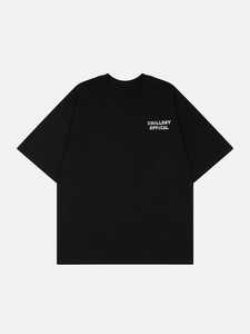 <b>White</b> Oversized Men T Shirt Short Sleeve O Neck 100% Cotton Letter Printed Knitted Tee Casual Streetwear - Product Image 3