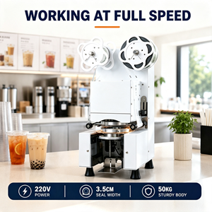 Máquina Selladora de Vasos Automática, Sellado Térmico Eléctrico 220V, Ancho Ajustable, para Tiendas de Té con Leche, Cafeterías, Vasos de Plástico - Product Image 5