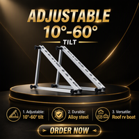Support de montage solaire réglable de 22 pouces en alliage d'aluminium avec inclinaison de 10 à 60 degrés pour panneaux solaires au sol, sur toit, pour camping-car et marine, de 50W à 400W