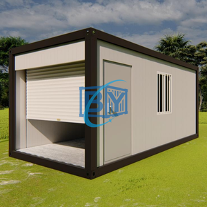 <span class=keywords><strong>Garage</strong></span> préfabriqué en acier portable et personnalisable de 20 pieds ou 40 pieds, imperméable, ignifuge, pour voiture, montage rapide - Product Image 2