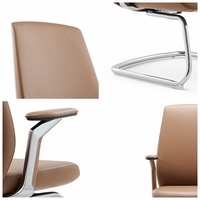 Chaise de visiteur de bureau exécutif pas de chaises de conférence de bureau de roues chaises d'invité de bureau modernes réception de patron