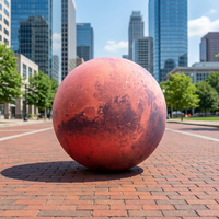 Modèle de lune gonflable géant publicitaire avec éclairage, imperméable, taille personnalisable, installation facile, ballon sur l'eau pour la décoration