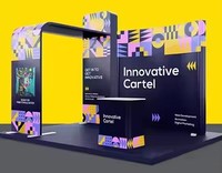 Stand de Exhibición Portátil para Ferias Comerciales, Fácil de Instalar, Modular, con Fondo de Tela Impreso Personalizado