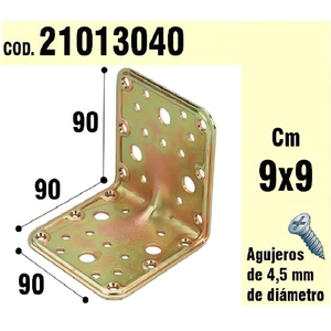 Staffa angolare in legno 90x90x90 mm. - Product Image 1