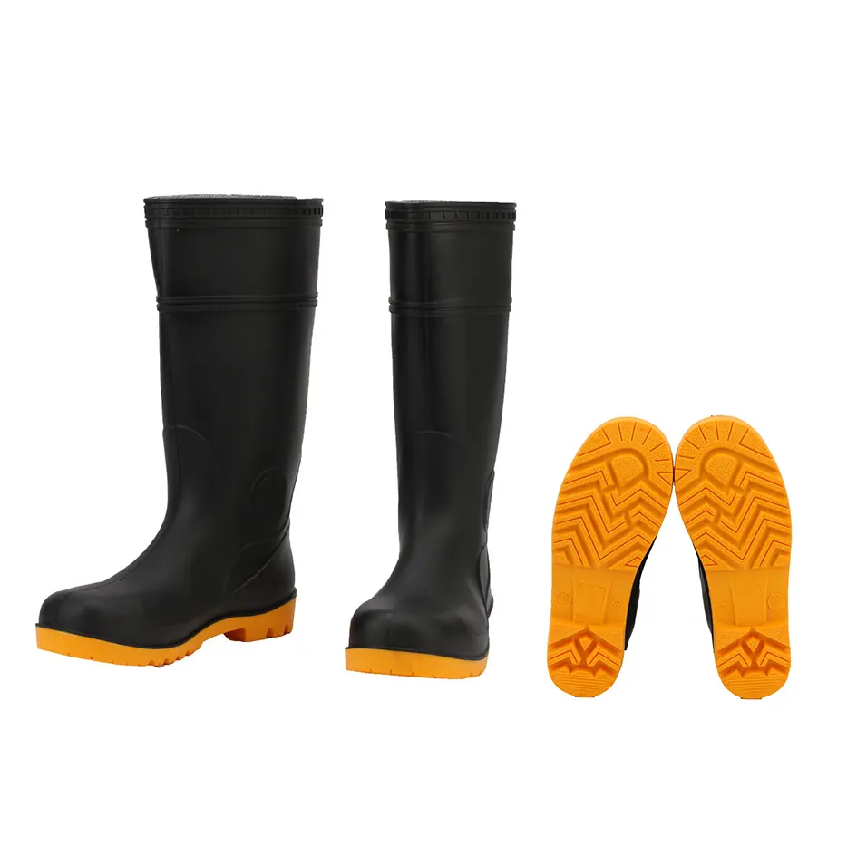 Regenlaarzen Botas Water Plastic Anti-Slip Outdoor Enkel Veiligheid Vissen Pvc Gumboots Waterdichte Unisex Zwarte Katoenen Stof Winter