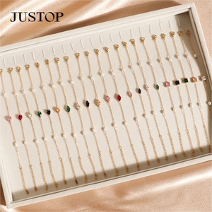 Pulsera de cadena de eslabones de moda, pulsera de joyería para mujer, pulseras de piedra Natural de cristal para mujer - Product Image 6