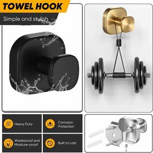 201 Roestvrij Staal Vierkante Haak Schroef Zware Vierkante Muur Montagehaak Voor Gereedschap Keuken Badkamer - Product Image 6