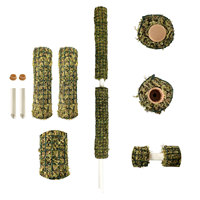 40cm 16 Inch Modern Self-Watering Garden Moss Pole Empilable Plastic Mesh Design with Real Sphagnum Dry Moss 40cm 16 Inch Height