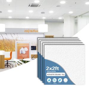 Panneaux <span class=keywords><strong>de</strong></span> <span class=keywords><strong>plafond</strong></span> acoustiques en laine <span class=keywords><strong>de</strong></span> <span class=keywords><strong>verre</strong></span> et plaques <span class=keywords><strong>de</strong></span> plâtre acoustiques <span class=keywords><strong>de</strong></span> la marque Norlin avec voile <span class=keywords><strong>lisse</strong></span> blanc - Product Image 2