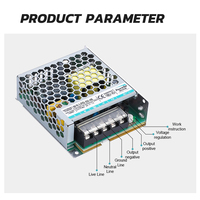 Fuente de Alimentación Conmutada de CA a CC de Grado Industrial HVIELE LRS-50W-48V, 48V/1.1A, 90% de Eficiencia, Ultrafina, con Certificación CE para Sobrecarga y Cortocircuito