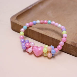 Collar con cuentas en forma de corazón, gargantilla estilo caramelo de color pastel, joyería de moda para fiestas - Product Image 2