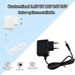 <span class=keywords><strong>AC</strong></span> <span class=keywords><strong>100</strong></span>-<span class=keywords><strong>240V</strong></span> DC 6V 12V 1Aアダプター電源、LEDコンバーター用プラグ、US/EU/AU/UK対応壁掛けアダプター、高品質 - Product Image 2