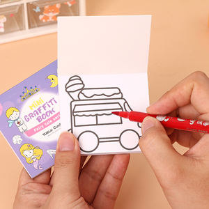 岳麓卡通迷你涂鸦笔记本便携式DIY绘图笔记本50张儿童着色笔记本 - Product Image 3