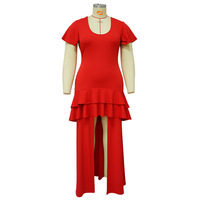 Robe longue décontractée pour femmes, tendance, en gros, produits populaires, couleur unie, taille 5XL, grande taille