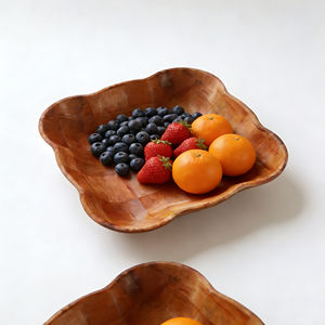 Bols en bois naturel écologiques de qualité supérieure, bols en bois sculptés à la main pour le camping, utilisation pour le riz, les nouilles, résistants à la chaleur, légers - Product Image 1