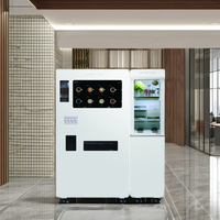 Funspace Smart Robot Kiosque Commercial Automatique Chocolat Chaud Café Distributeur Automatique En Plastique Coin Jeton QR Code Systèmes De Paiement