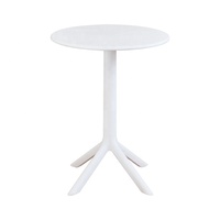 Mesa de Centro Pequeña de Plástico Resistente para Exteriores con Estructura Metálica y Cojín para Sala de Estar, Venta al Por Mayor de Fábrica