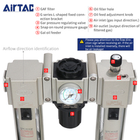 AIRTAC GA series20006S/30008/40010 15/600-20/25SA filtre régulateur de pression du processeur de source d'air filtre à air hepa