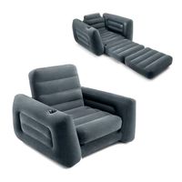 Canapé gonflable confortable en PVC, canapé-lit 2 en 1, pour piscine, camping en plein air, canapé-lit gonflable portable pour couples