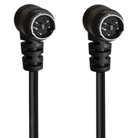 90-Grad-Winkel S-Video Mini-DIN 5-Pin Stecker auf Stecker Koaxialkabel mit PVC-Ummantelung AV-Stromkabel