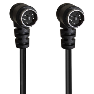 สายไฟ AV ตัวผู้ไปยังตัวผู้สำหรับวิดีโอขนาด<span class=keywords><strong>90</strong></span>องศาขึ้นลงมุมขวามุมขวา S-Video Mini DIN 5PIN - Product Image 1