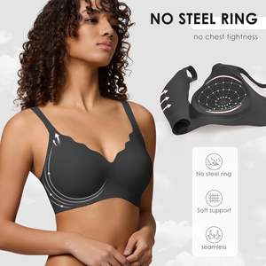 YHD Seamless Wireless <strong>Bra</strong> for Women with Support <strong>No</strong> Underwire Full Coverage Push up <strong>Bras</strong> - Product Image 3