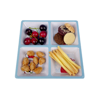 Plaque de séparation des aliments en mélamine à 4 compartiments Design de Noël