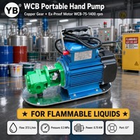 Pompe à huile à engrenages électrique portable auto-amorçante WCB 75 1400 tr/min 37,5 LPM 0,75 KW pour alimentation en huile hydraulique à engrenages en bronze