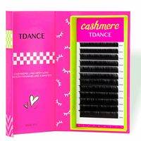 Extensions de cils russes en PBT noir mat, fibres PBT coréennes, véganes, sans cruauté, plateaux de volume, courbure LC BC, cils naturels faits à la main