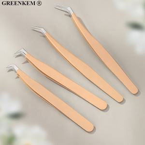 8シェイプデザインチタン金メッキまつげまつげ延長ピンセット複数色オプションカスタムロゴまつげクリップ - Product Image 5