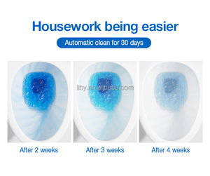 Liby Grepower omo Échantillon gratuit Tablettes nettoyantes automatiques pour cuvette <span class=keywords><strong>de</strong></span> toilettes Bulles bleues Bloc solide Tablette nettoyante pour toilettes OEM ODM - Product Image 6