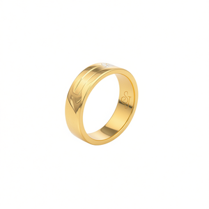 Anillo de Boda de Oro de 10K para Hombre Shraman Diamond con Moissanita de 0.53ct, Corte Princesa, Engaste Invisible y Diseño de Racimo - Product Image 1