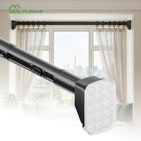 YIJIALE Fabricant OEM – Tringle en acier au carbone phosphaté antirouille de 32 mm, 1,0-1,7 m, à fixation rapide pour rangement de placard et rideaux de balcon
