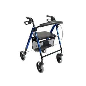 Rollator de rolação de saúde passeio médico com armazenamento e assento macio