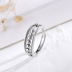 European American Retro Thai <b>Silver</b> <b>Ring</b> <b>925</b> Sterling <b>Silver</b> Geometric Wave Design Women's Fashion Jewelry Gift Index Finger - Product Image 2