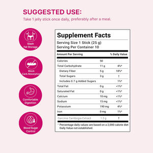 Fabricante de Barritas de Gelatina de Garcinia Cambogia |   OEM/ODM |   Extracto de 1200 mg |   Barra de 25g |   Paquete de 10 |   Marca Privada - Product Image 5