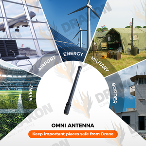 Ăng-ten sợi thủy tinh 6G 14dBi gây nhiễu 5900-6000MHz Bộ khuếch đại công suất RF 50W-200W hình dùi cui cảnh sát cho ăng ten truyền thông - Product Image 6