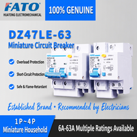 Disjoncteur différentiel FATO série DZ47LE 2P 3P 32A 63A, interrupteur miniature de protection contre les fuites à la terre pour usage domestique