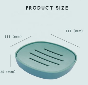 Sinh Thái Thân Thiện Với Nhựa HIPS Phòng Tắm Xà Phòng Chủ Trường Hợp Hộp Du Lịch Vòng Món Ăn Xà Phòng Với Cống - Product Image 2