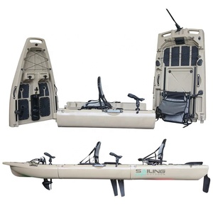 <span class=keywords><strong>Kayak</strong></span> de <span class=keywords><strong>Pesca</strong></span> Modular de 14 Pies con Tres Secciones y Propulsión a Pedal en Venta Fácil de Desmontar y Ensamblar - Product Image 2