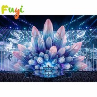 Décoration de scène gonflable géante LED sur mesure, accessoire gonflable lumineux géant pour concert, festival, spectacle nocturne