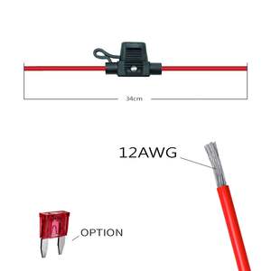 Мини IP67 32V Держатель предохранителя Водонепроницаемый Встроенный светодиодный держатель предохранителя 12 AWG 300 мм для автомобильной, морской - Product Image 4